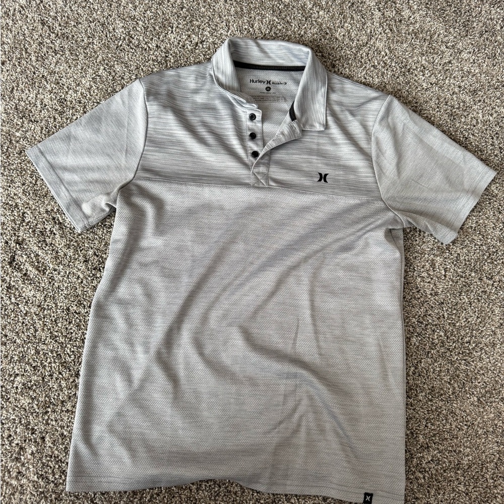 Hurley Men's Light Gray Polo Shirt